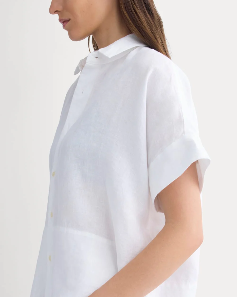 The Boxy Shirt in Linen | White - Image 4
