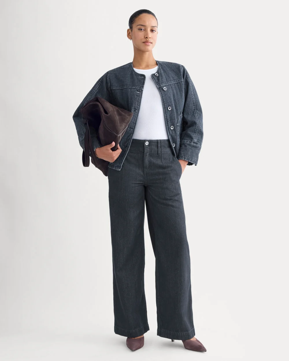 The Mid-Rise Trouser Jean | Tungsten Rinse