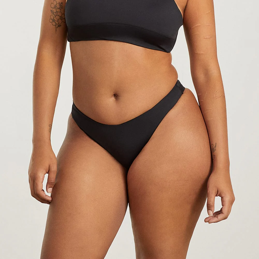 The Thigh-High Bikini Bottom | Black - Image 2