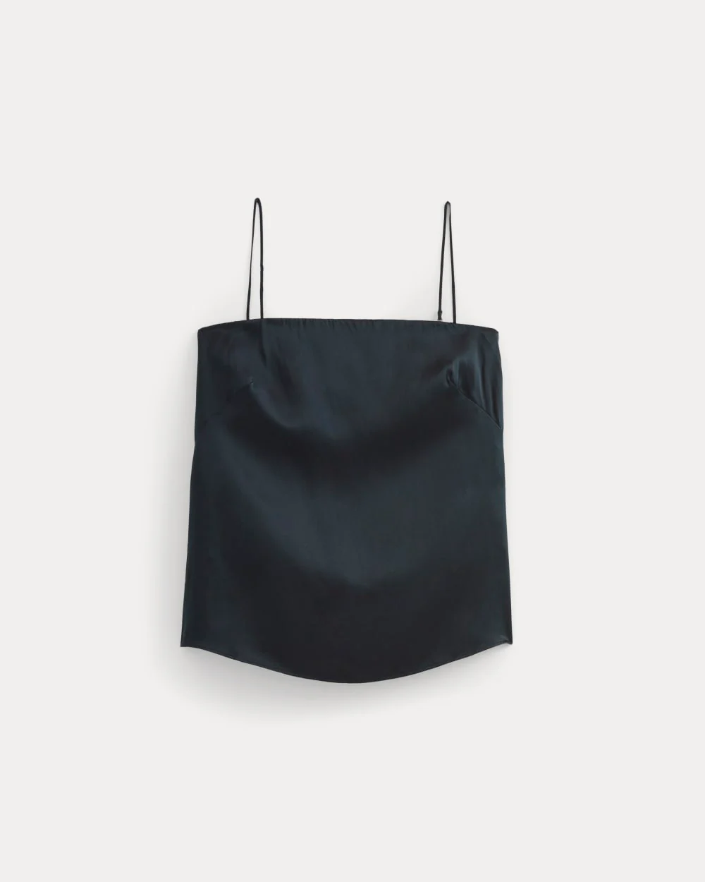 Thin Strap Cami in Silk Charmeuse | Navy - Image 2