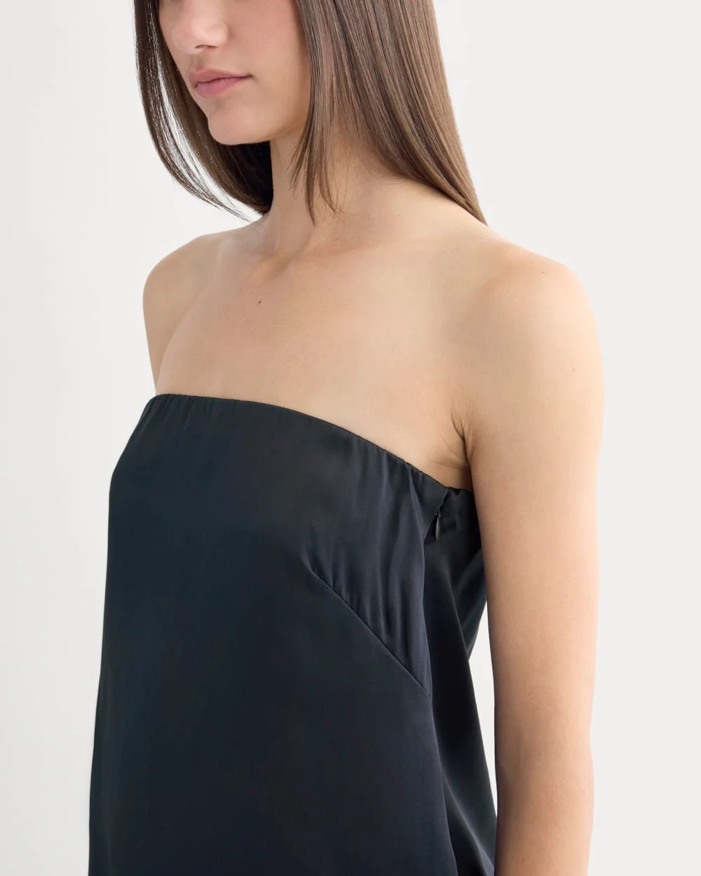 Thin Strap Cami in Silk Charmeuse | Navy - Image 4