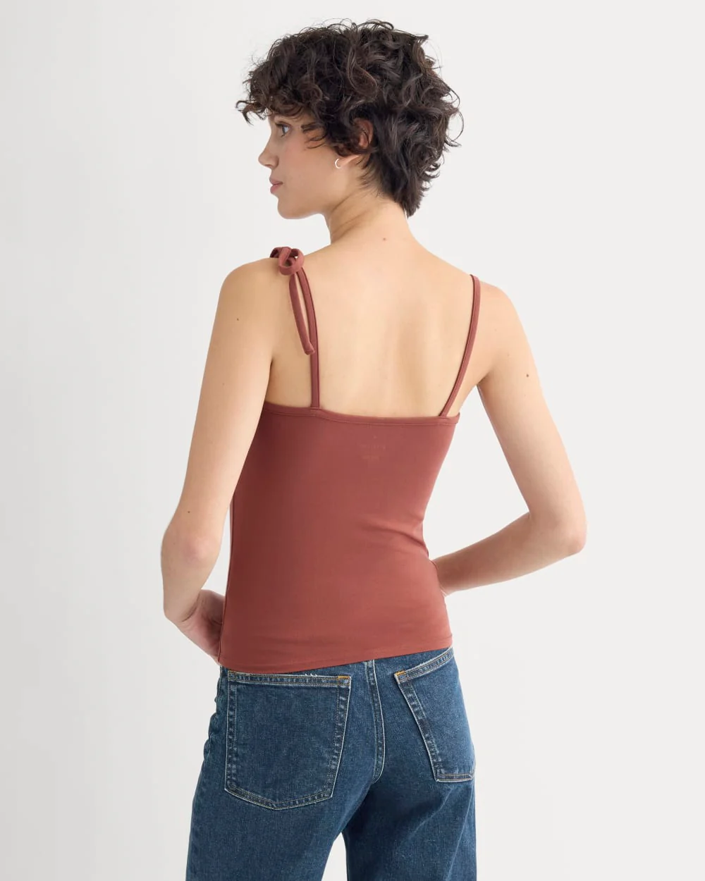 Tie-Shoulder Tank | Henna Red - Image 5