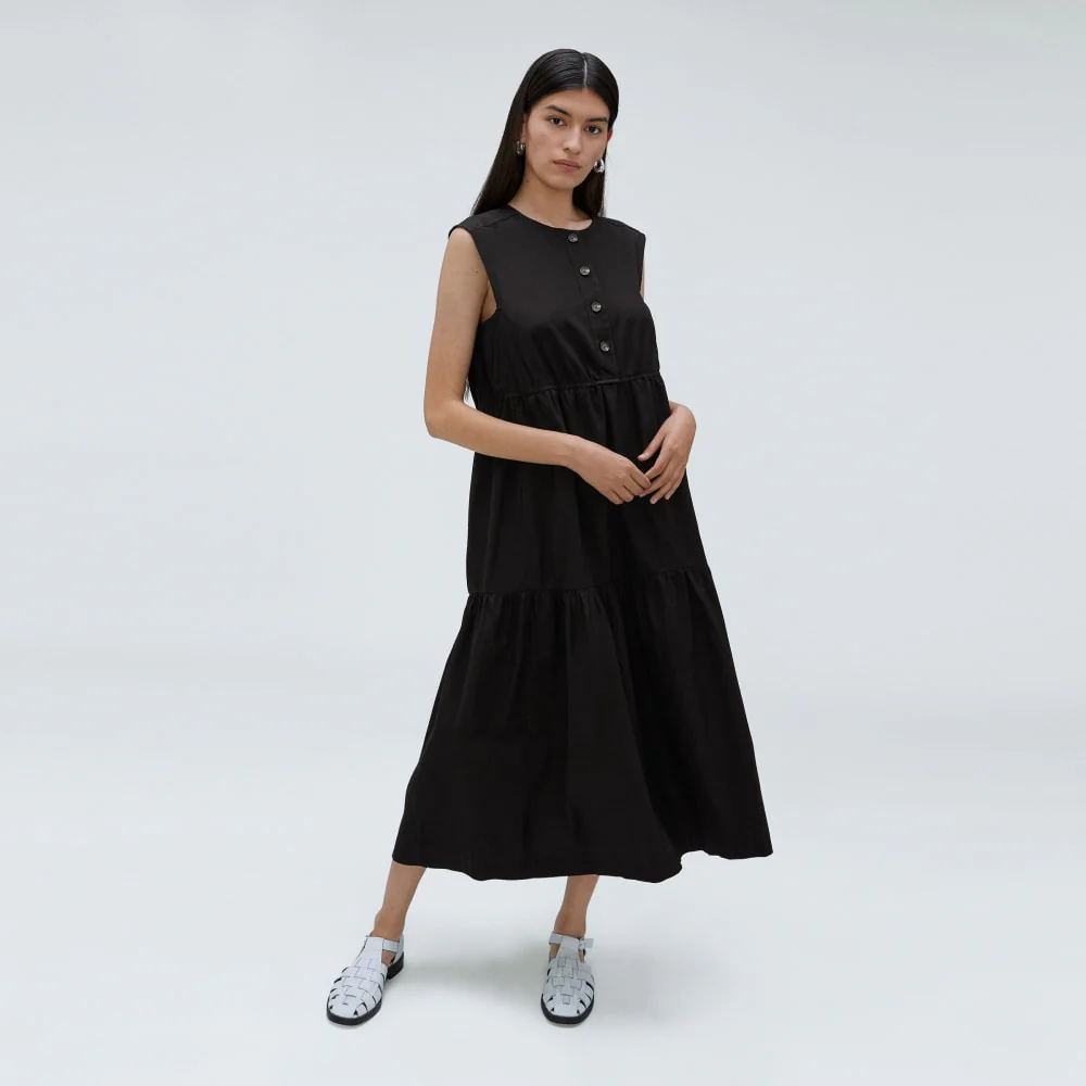The Tiered Midi Dress | Black - Image 6