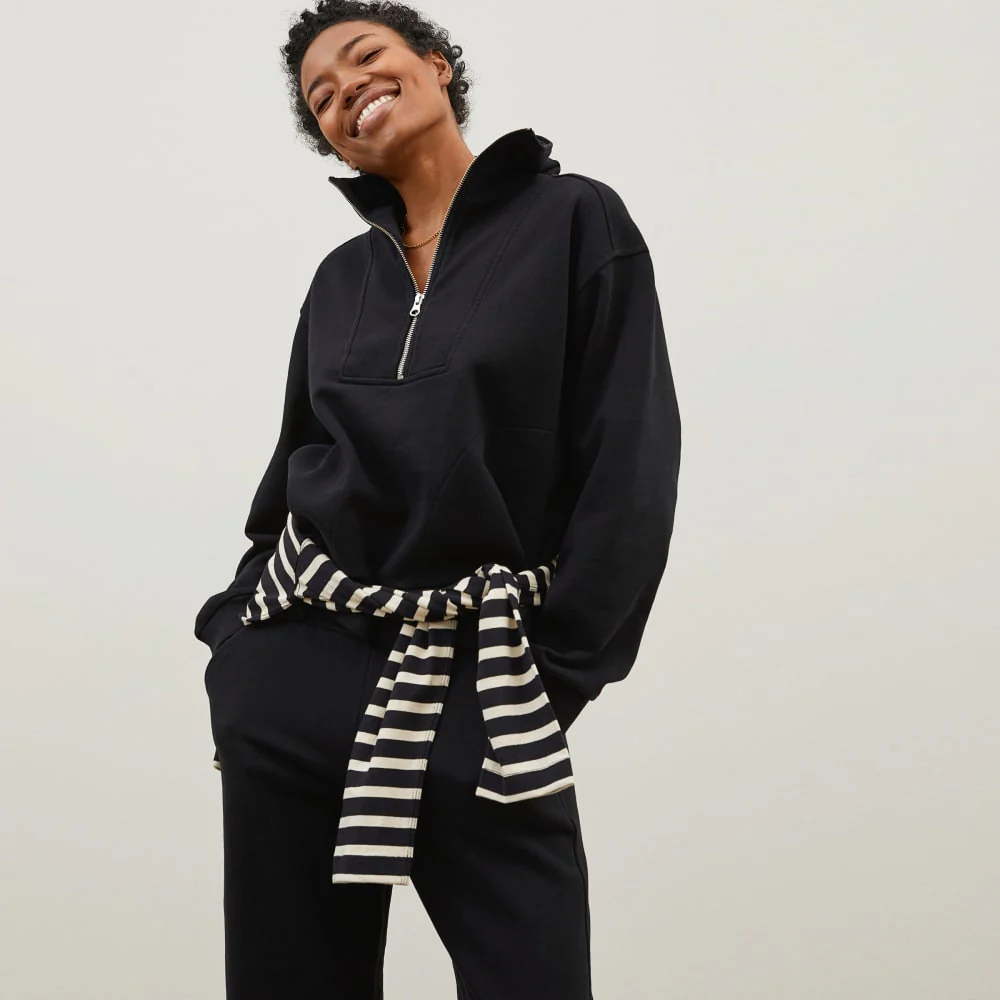 The Track Half-Zip | Black - Image 2