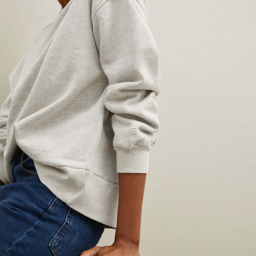 The Track Oversized Crew | Light Heather Grey - Image 5