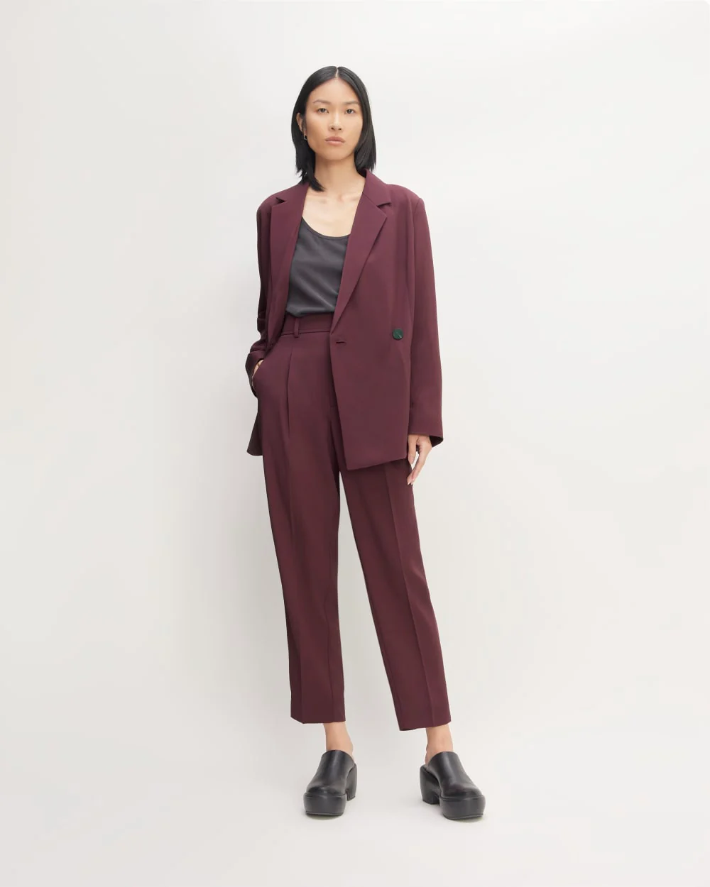 The Japanese GoWeave Way-High® Tapered Pant | Burgundy