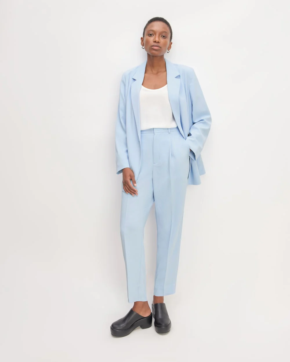The Japanese GoWeave Way-High® Tapered Pant | Chambray Blue