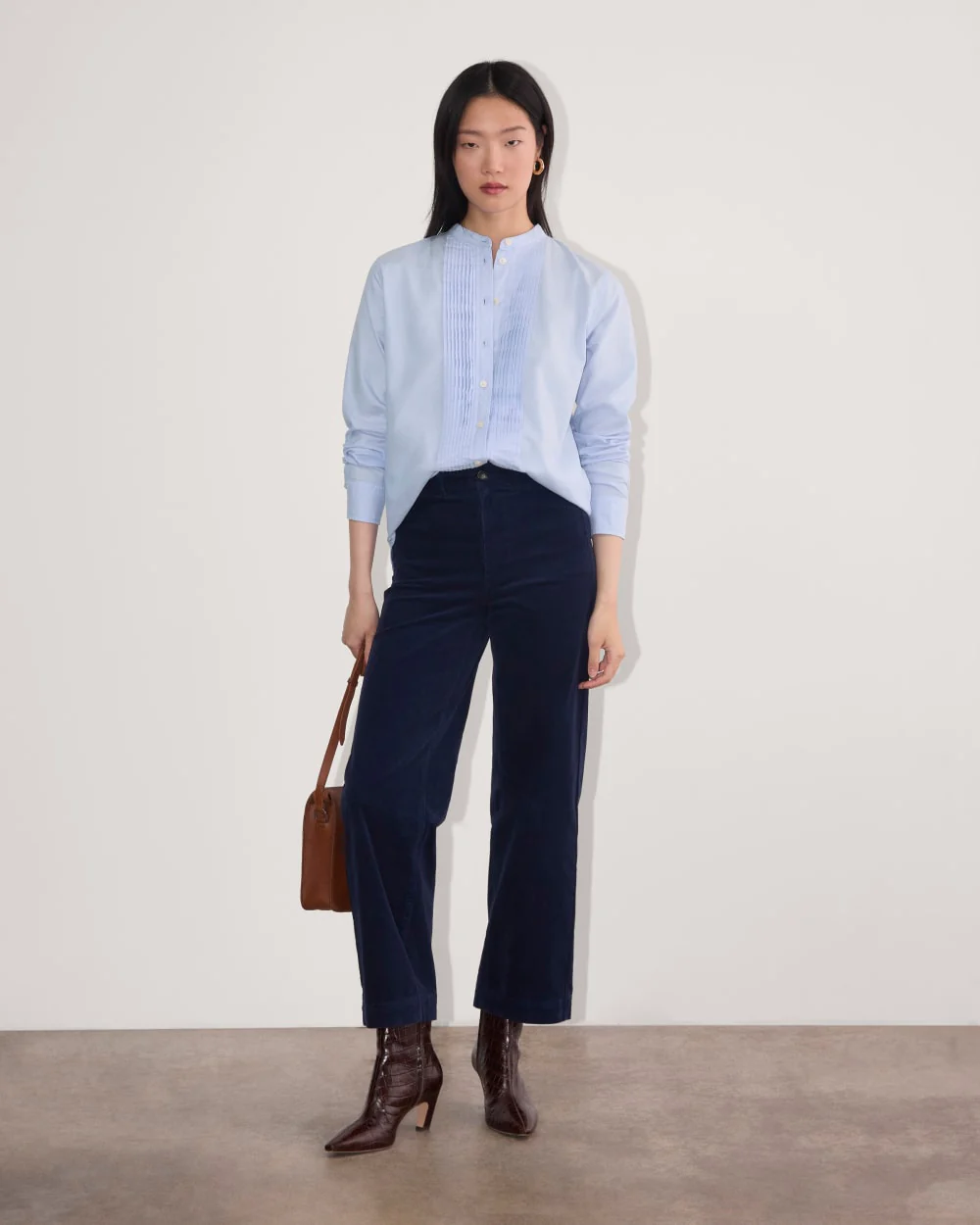 The Tuxedo Shirt in Silky Cotton | Light Blue - Image 3