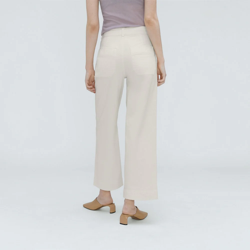 The Organic Wide-Leg Pant | Bone - Image 4