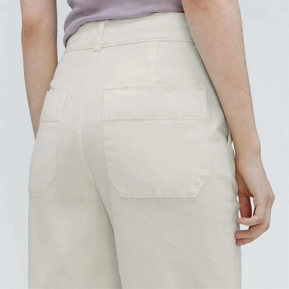 The Organic Wide-Leg Pant | Bone - Image 6