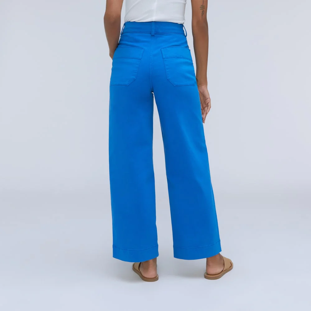 The Organic Wide-Leg Pant | Lapis Blue - Image 3