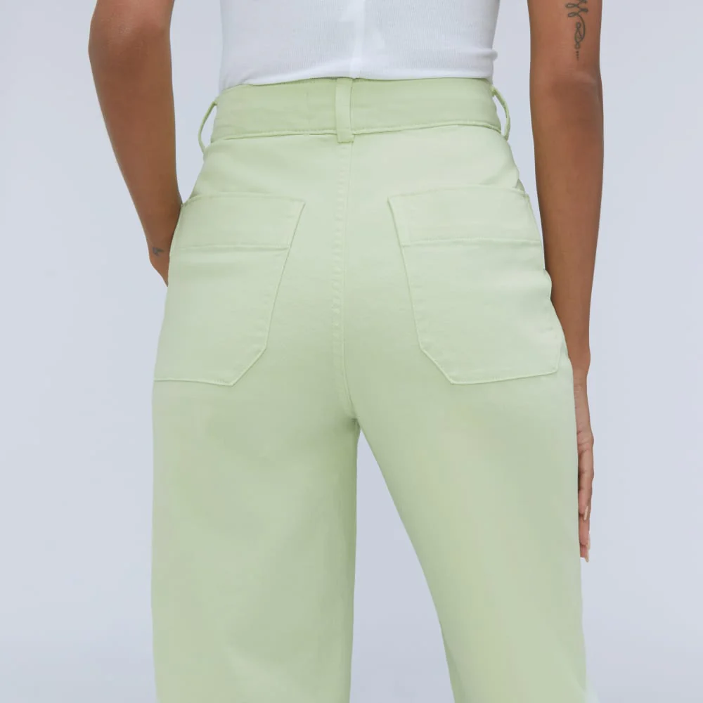 The Organic Wide-Leg Pant | Seafoam Green - Image 5