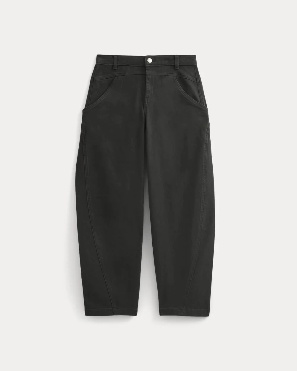 Double-Stitch Barrel Pant | Black - Image 2