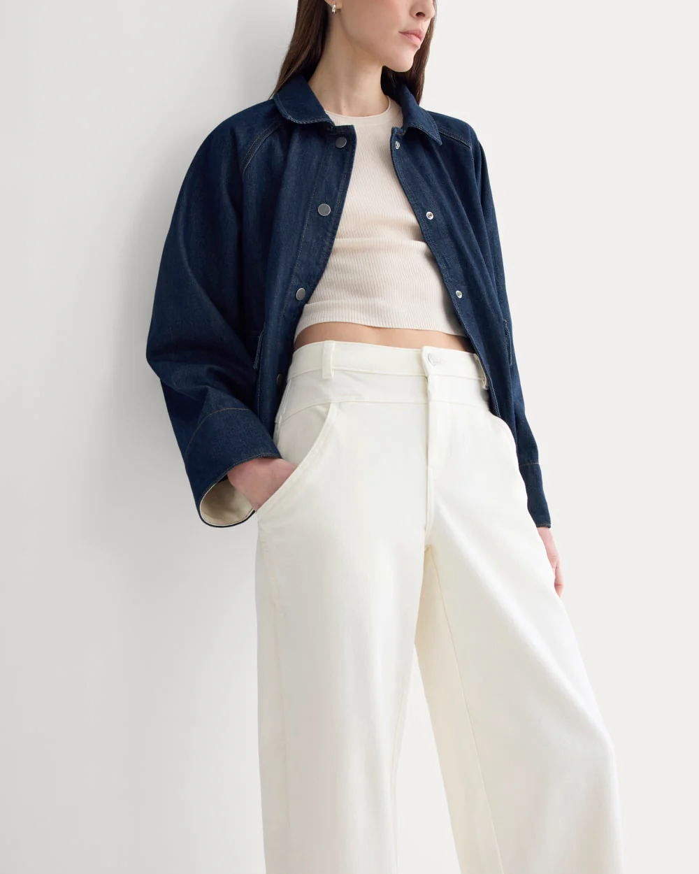 Double-Stitch Barrel Pant | Bone - Image 3