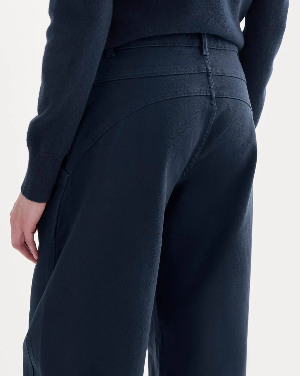 Double-Stitch Barrel Pant | Navy - Image 4
