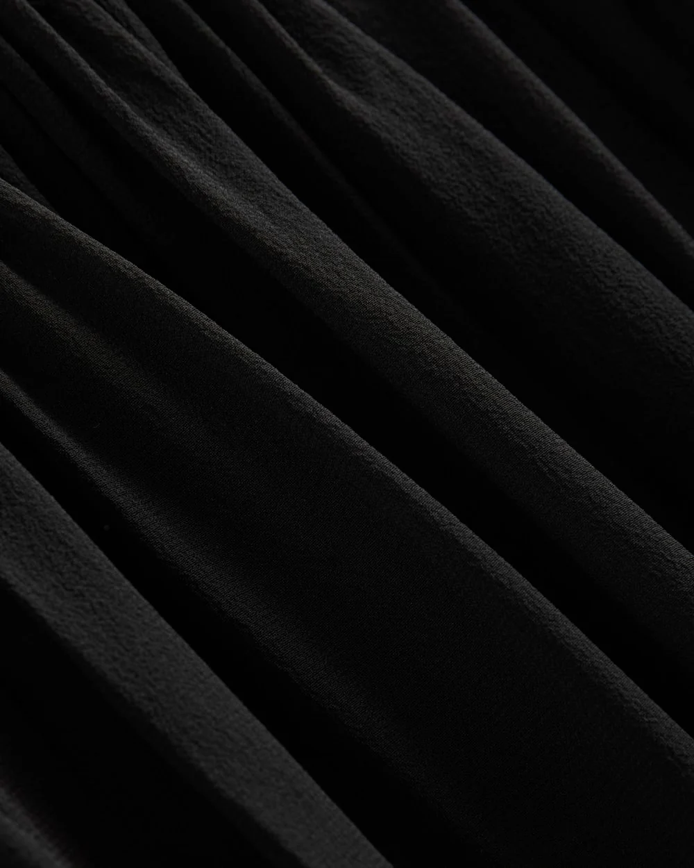 Twisted Pleat Tank in Silk Georgette | Black - Image 7