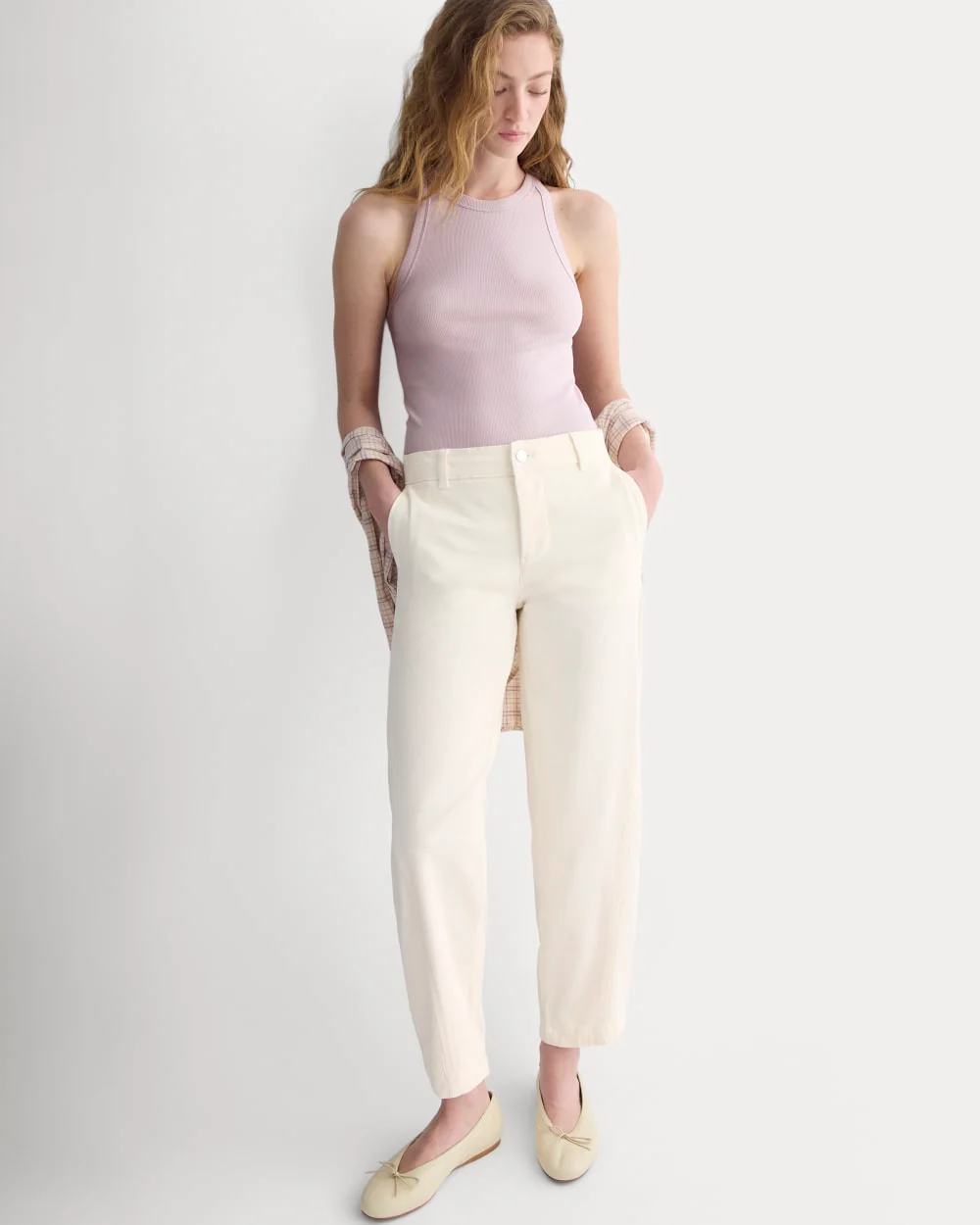 Twisted Seam Barrel Pant | Bone - Image 4