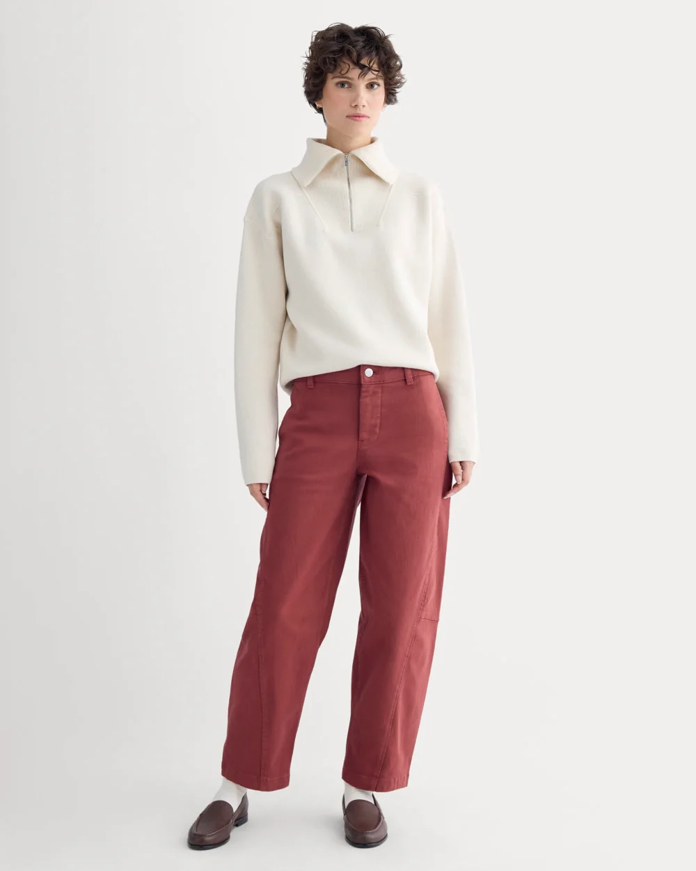 Twisted Seam Barrel Pant | Henna Red - Image 3