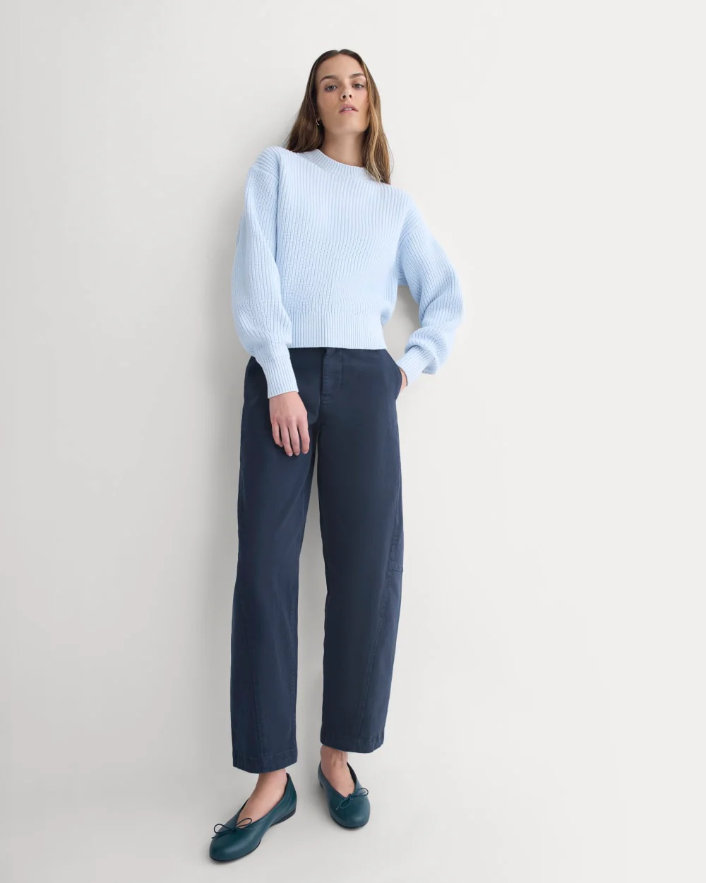 Twisted Seam Barrel Pant | Navy - Image 3