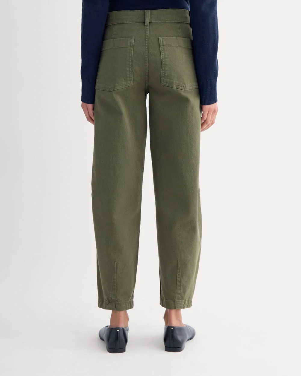 Twisted Seam Barrel Pant | Olive Night - Image 5