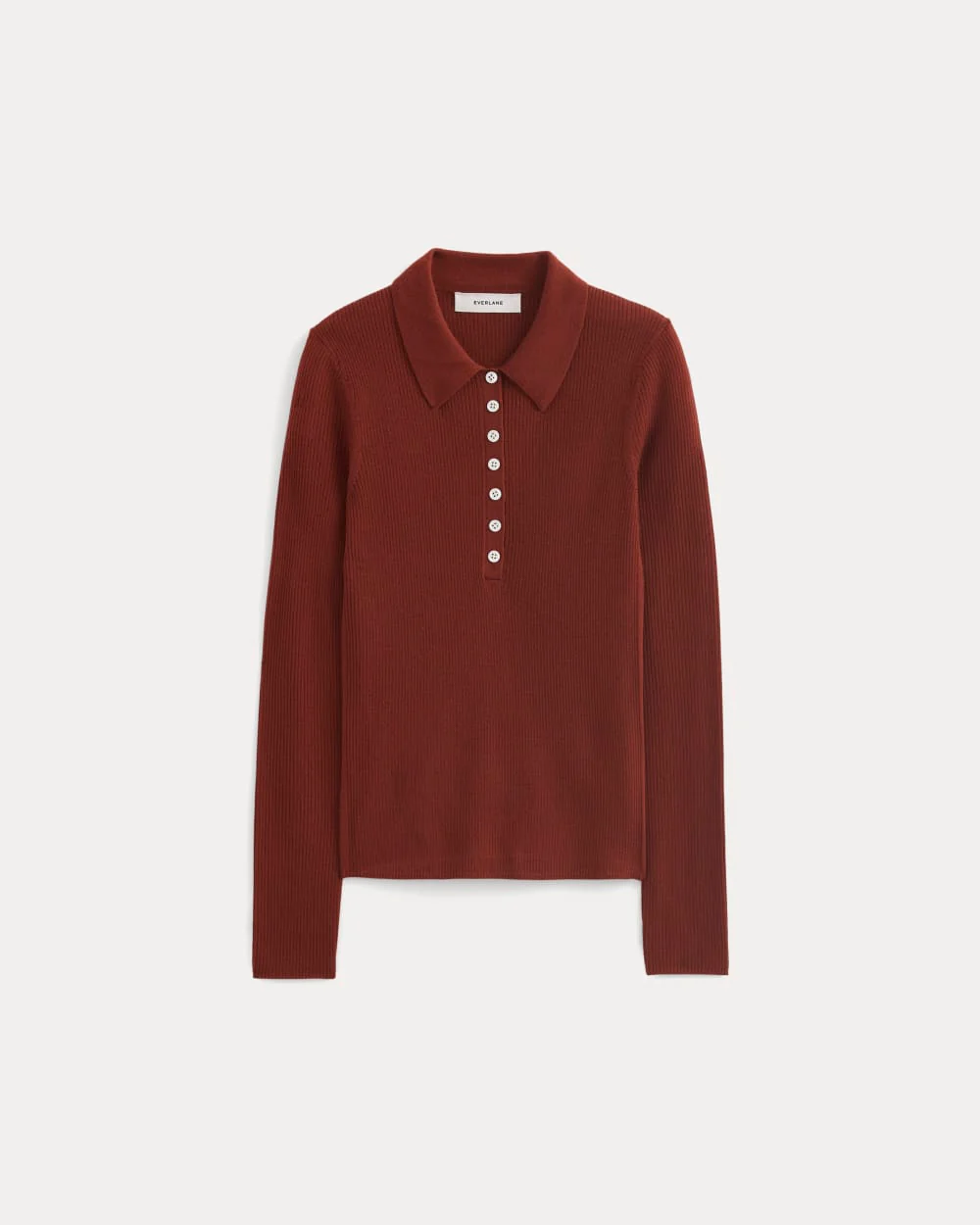 The Polo in Ultrasoft Merino | Merlot - Image 2