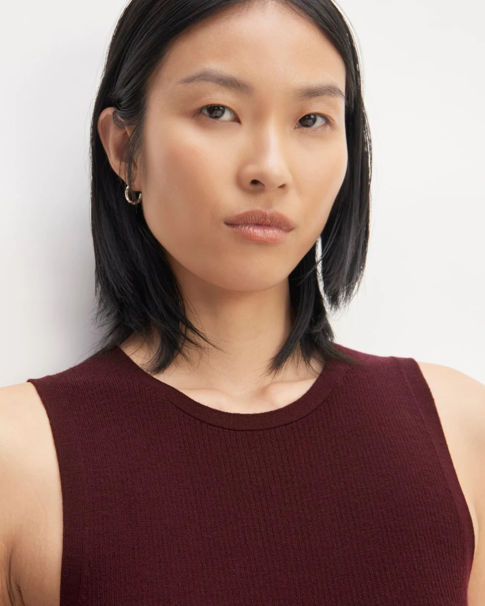 The Tank in Ultrasoft Merino | Burgundy - Image 4