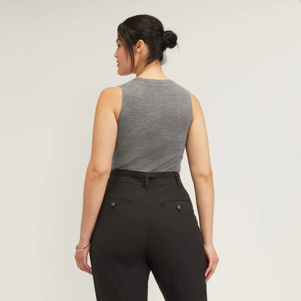 The Tank in Ultrasoft Merino | Heather Mid Grey - Image 3