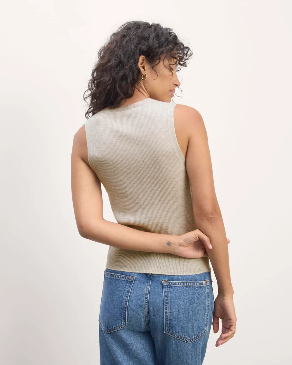 The Tank in Ultrasoft Merino | Heather Oatmeal - Image 5