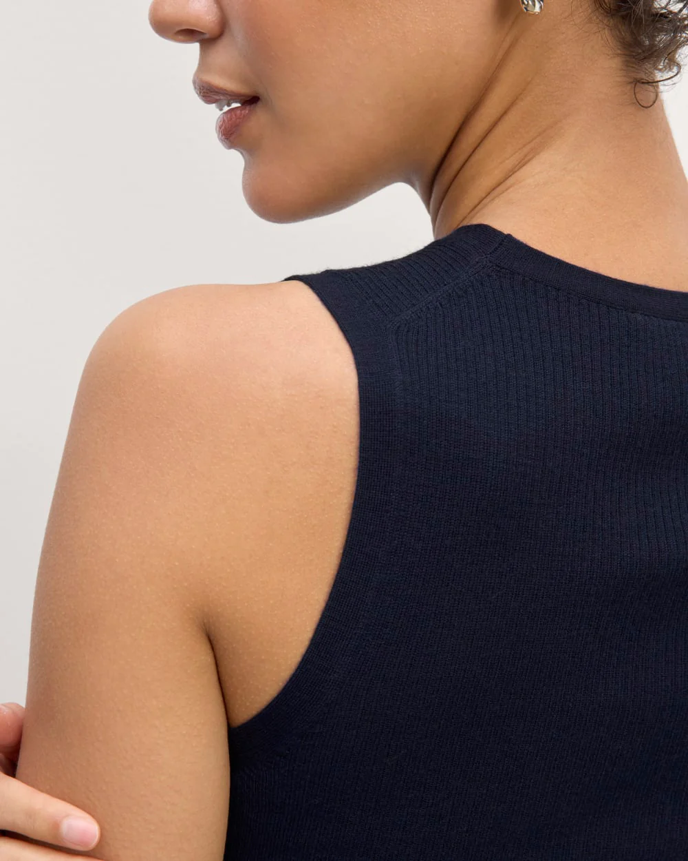 The Tank in Ultrasoft Merino | Navy - Image 5