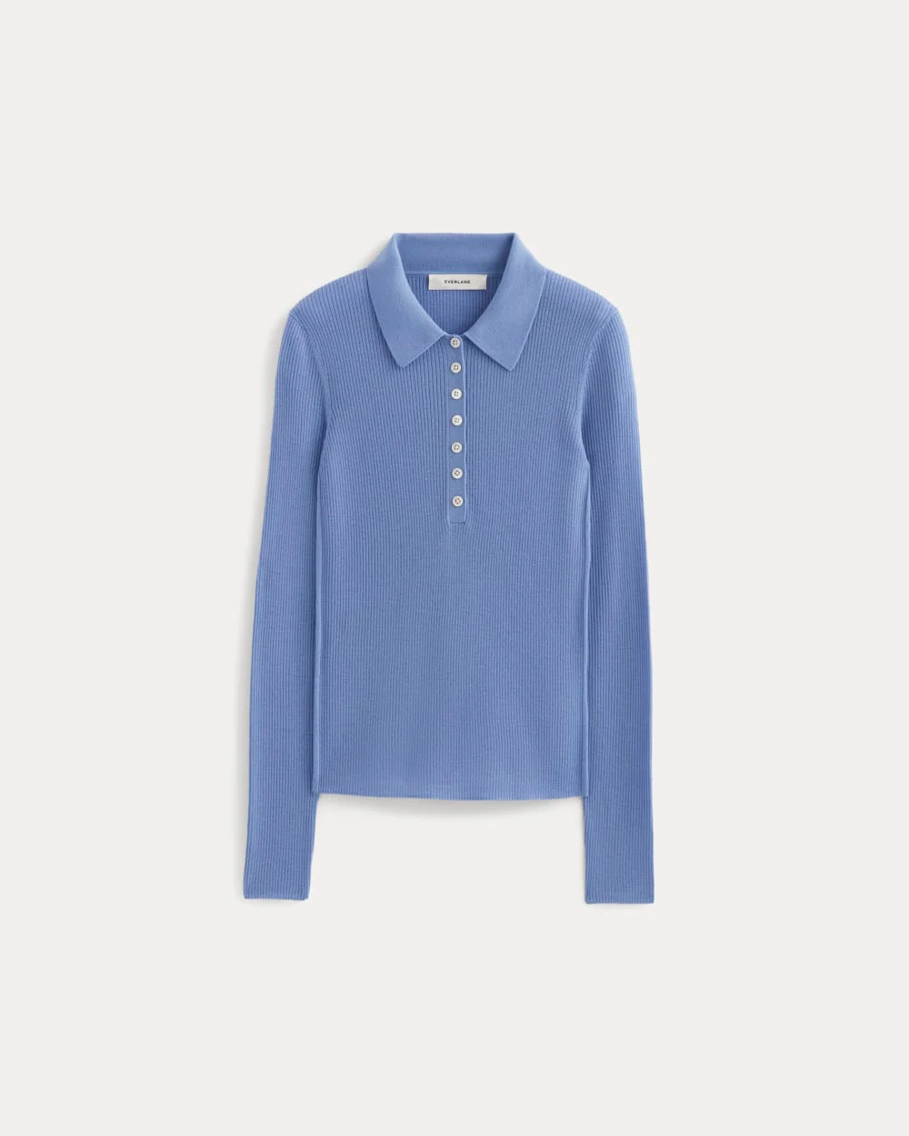 The Polo in Ultrasoft Merino | Bluebell - Image 2