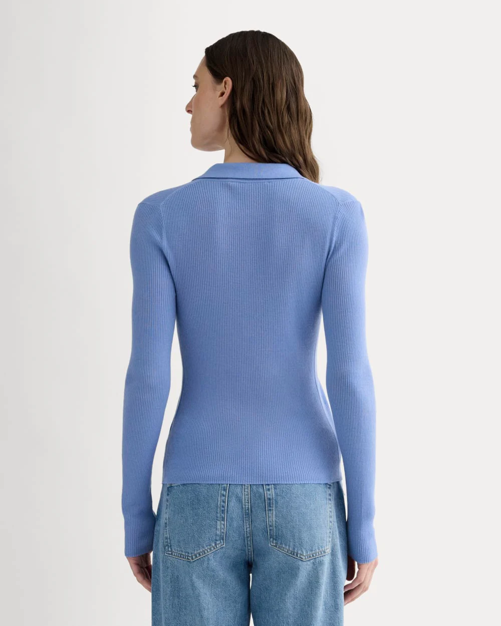 The Polo in Ultrasoft Merino | Bluebell - Image 6
