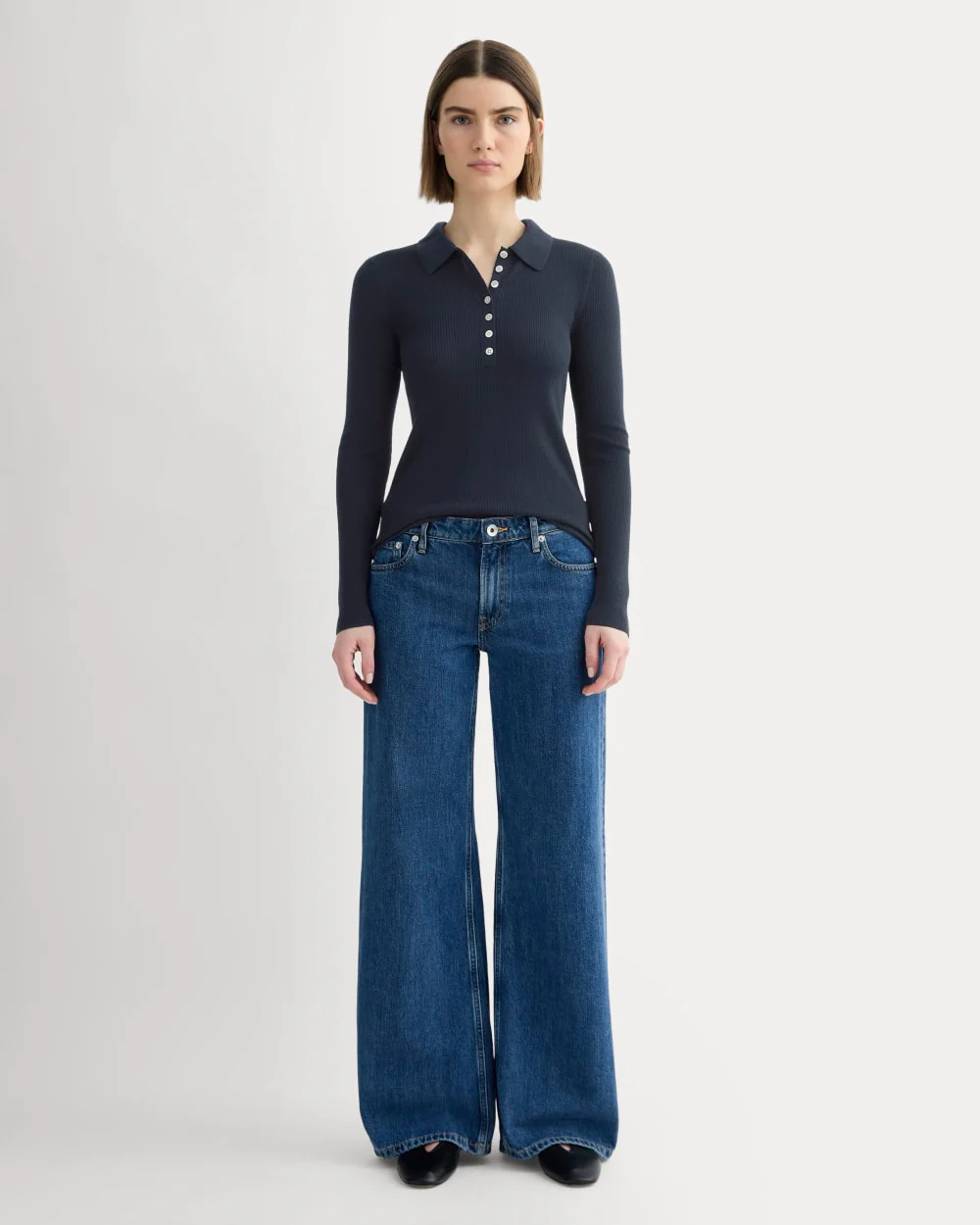 The Polo in Ultrasoft Merino | Navy - Image 3