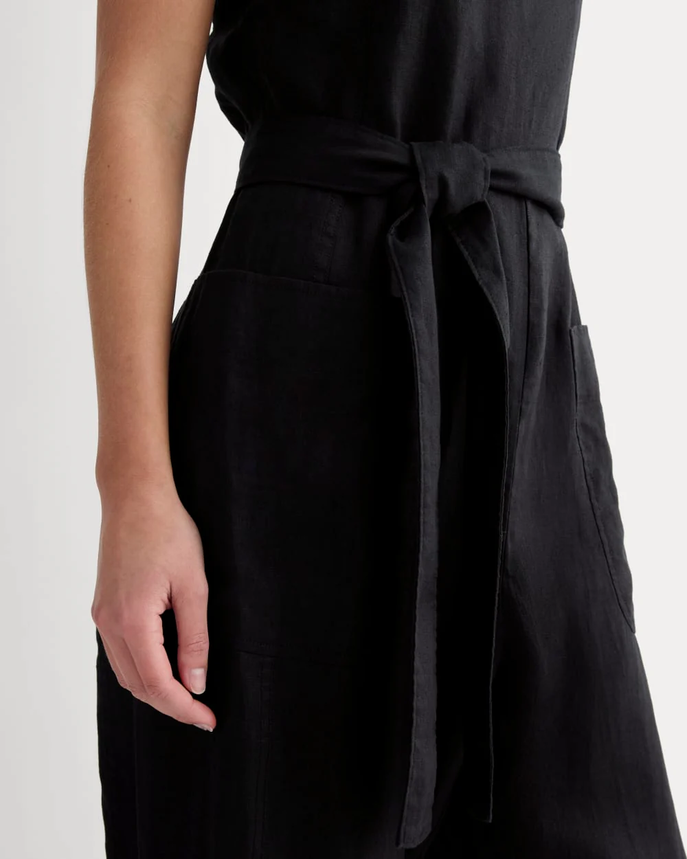 The Utility Coverall in Linen | Black - Image 3