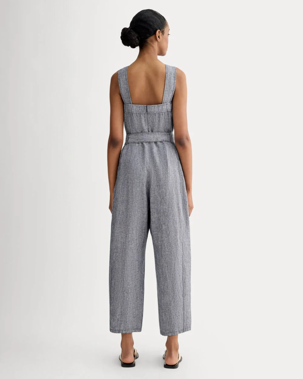 The Utility Coverall in Linen | Navy Chambray - Image 4