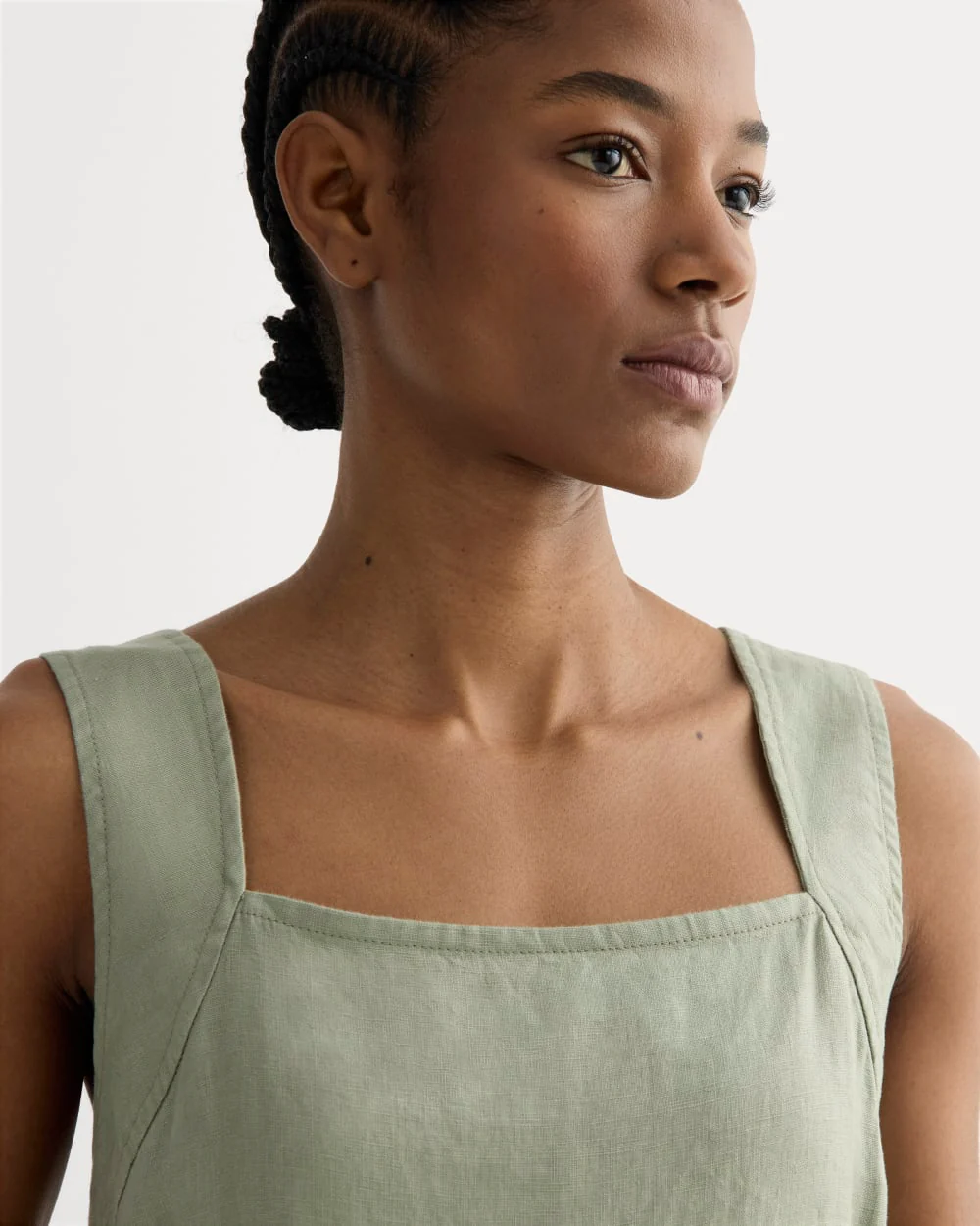 The Utility Coverall in Linen | Seagrass - Image 6
