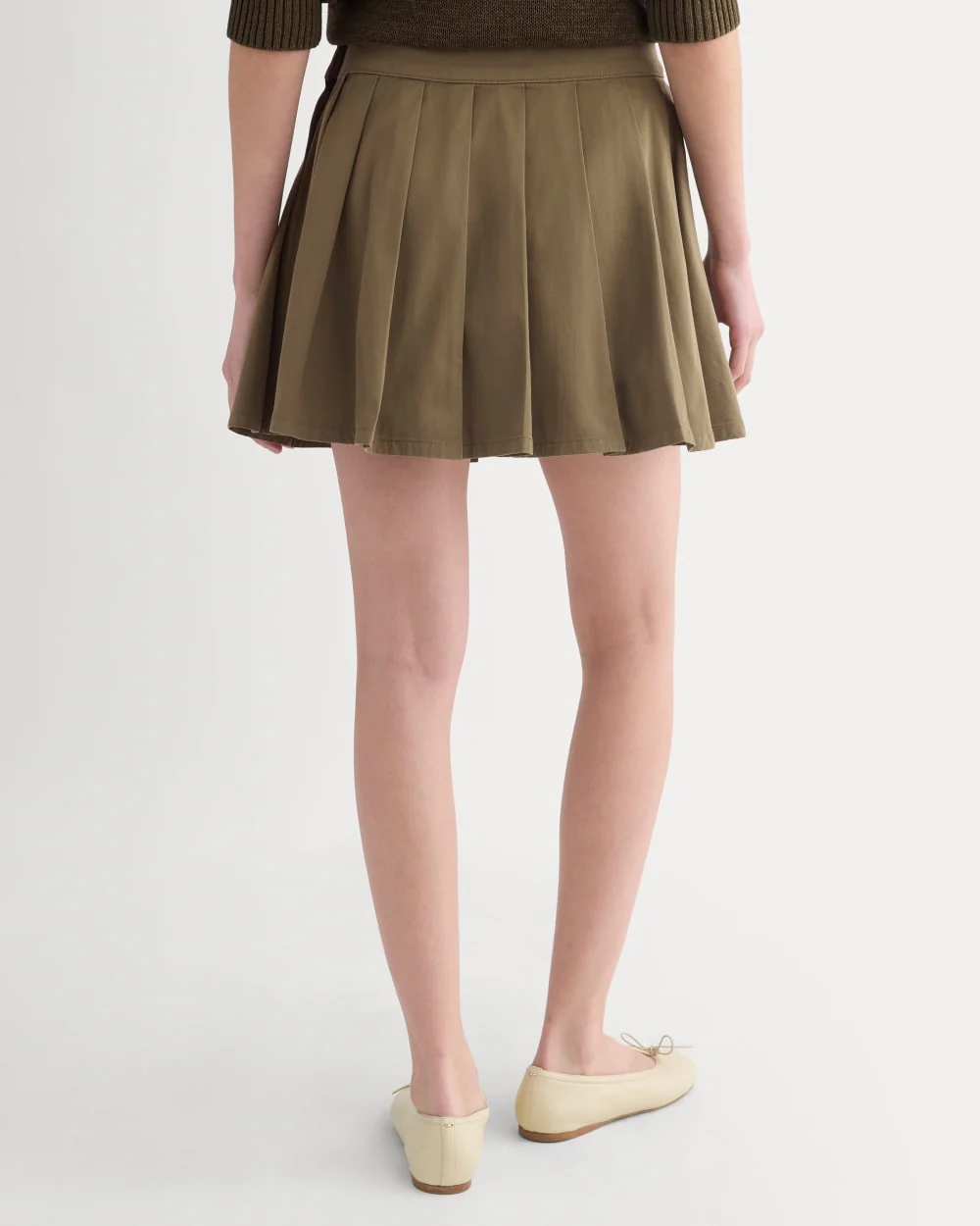 Utility Pleated Mini Skirt | Olive - Image 6