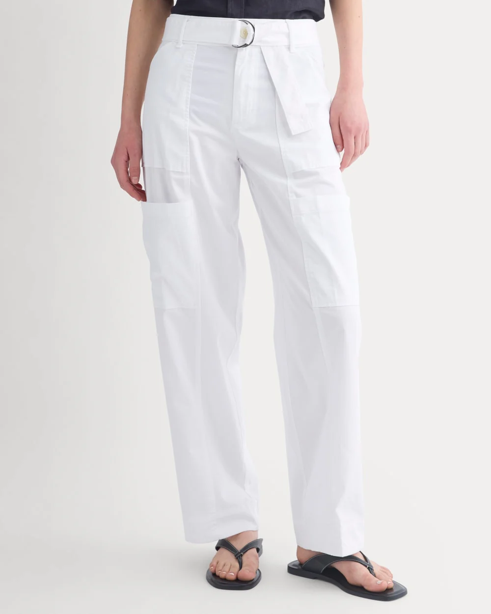 Utility Straight-Leg Cargo Pant | White - Image 3