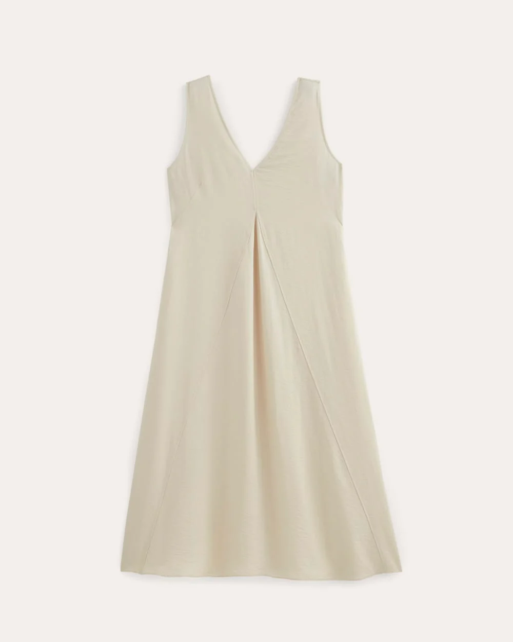 The V-Neck Dress in SoftLuxe | Sandshell - Image 2