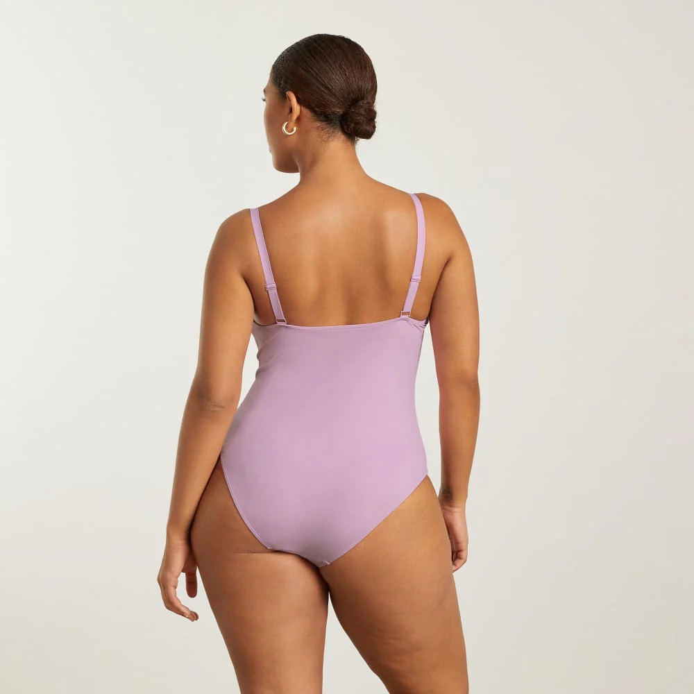 The V-Neck One-Piece | Lilac - Image 3