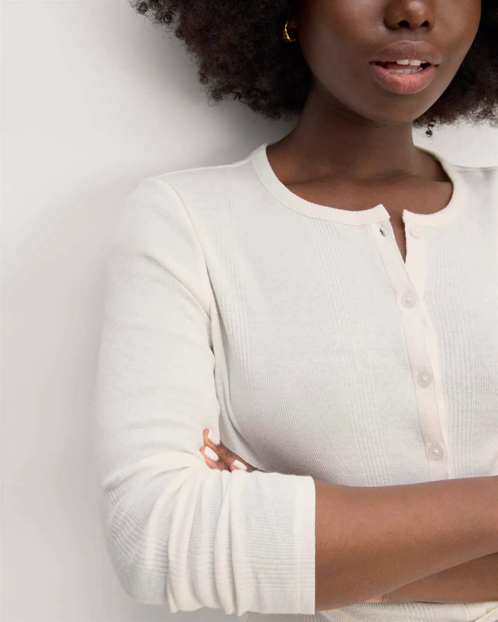 The Vintage Rib Cardigan | Bone - Image 3