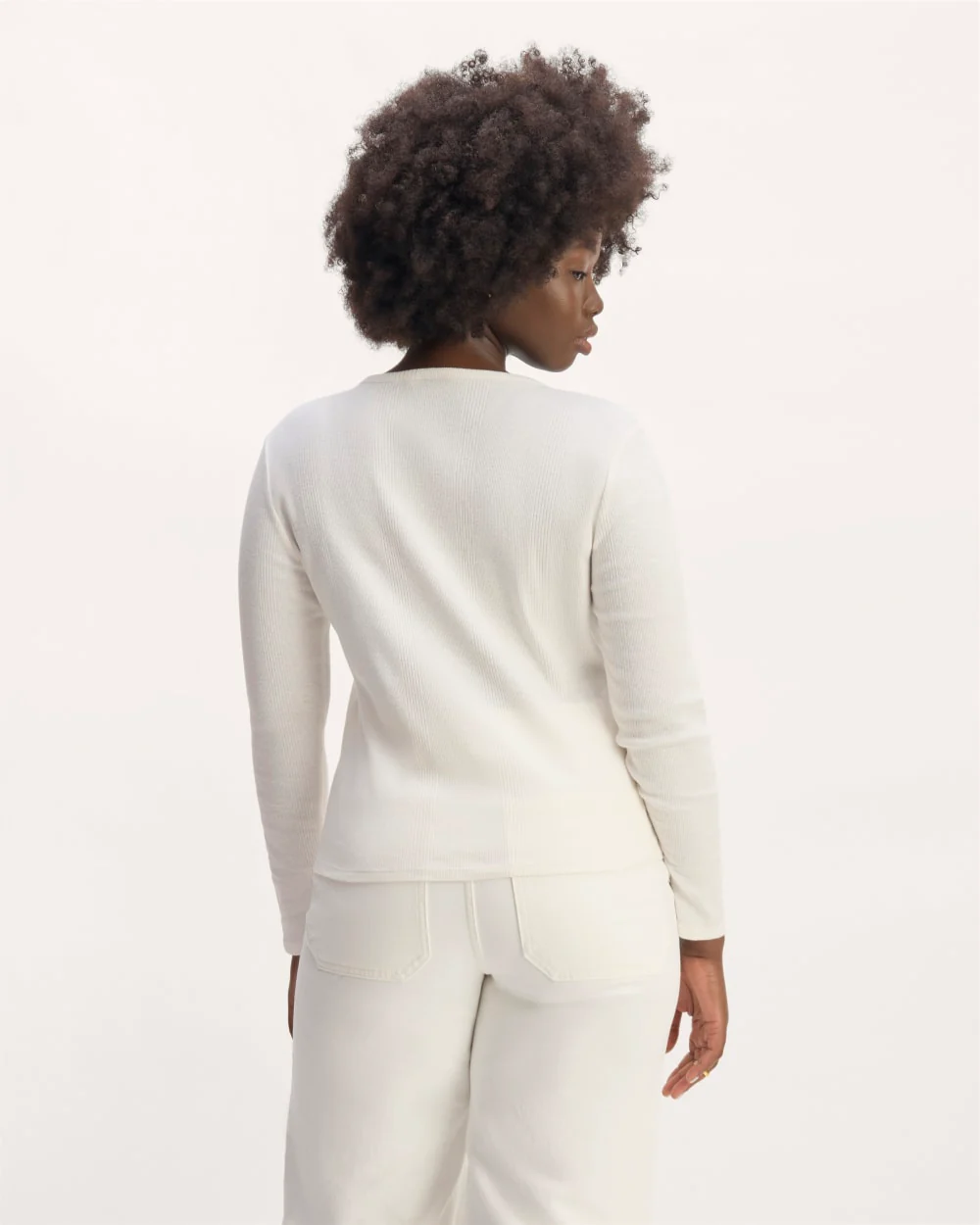 The Vintage Rib Cardigan | Bone - Image 6