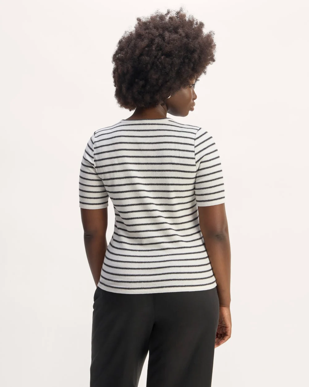 The Vintage Rib Henley | Bone / Black - Image 6