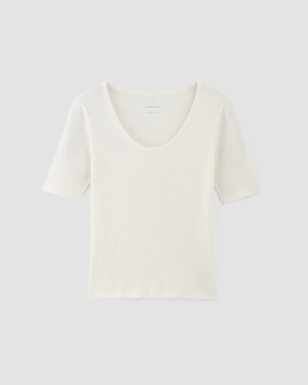 The Vintage Rib Scoop-Neck Top | Bone - Image 2