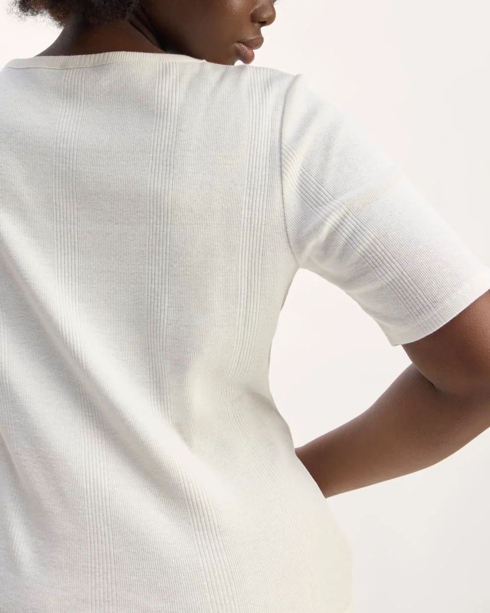 The Vintage Rib Scoop-Neck Top | Bone - Image 5