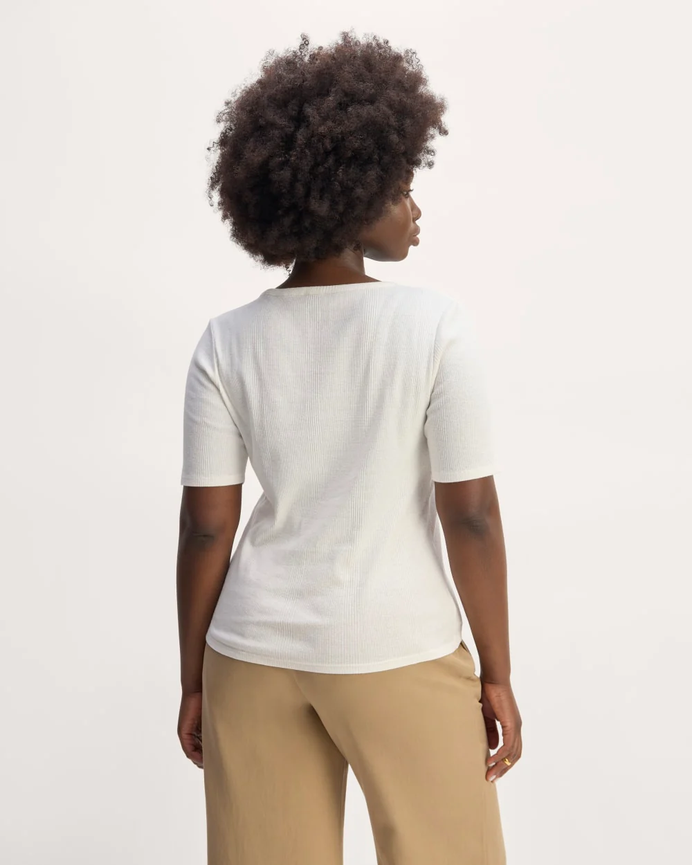 The Vintage Rib Scoop-Neck Top | Bone - Image 6