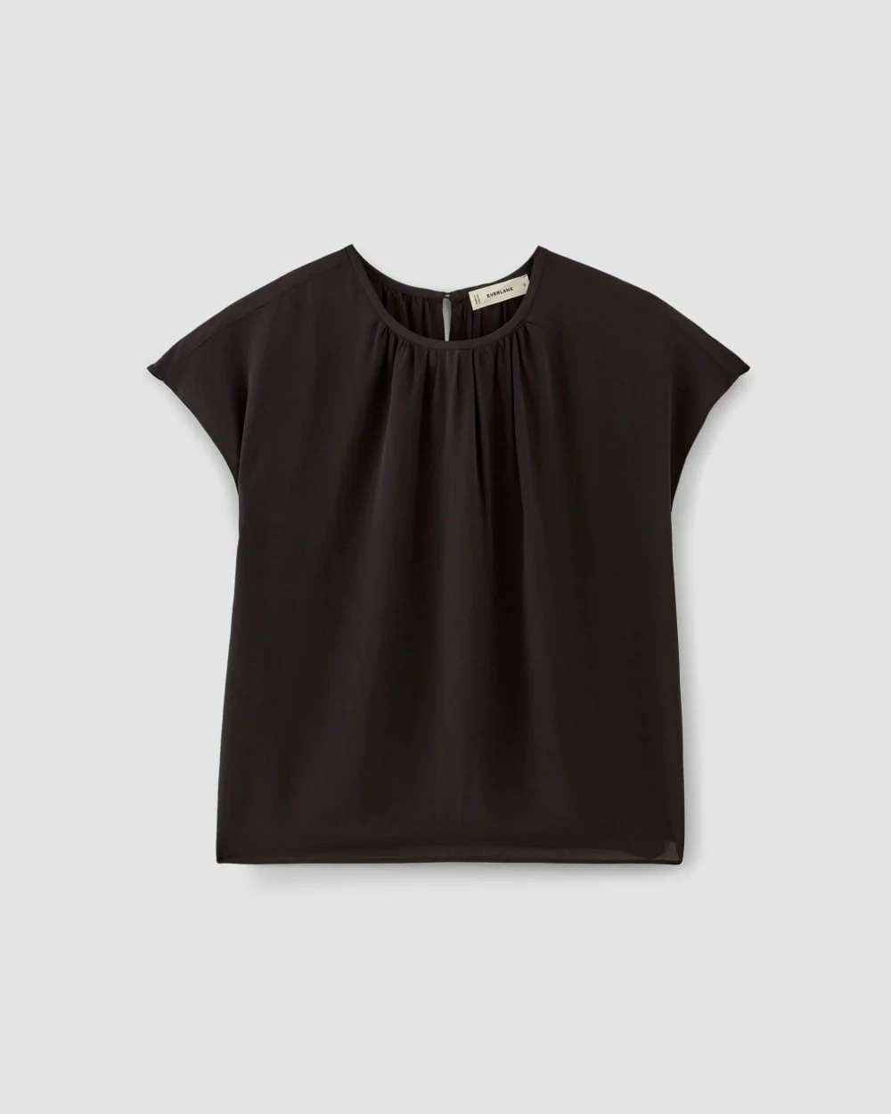The Gathered Neck Top | Black - Image 2