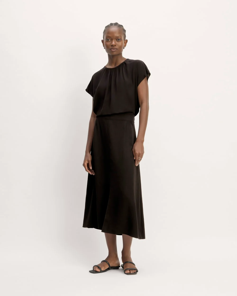 The Gathered Neck Top | Black - Image 3