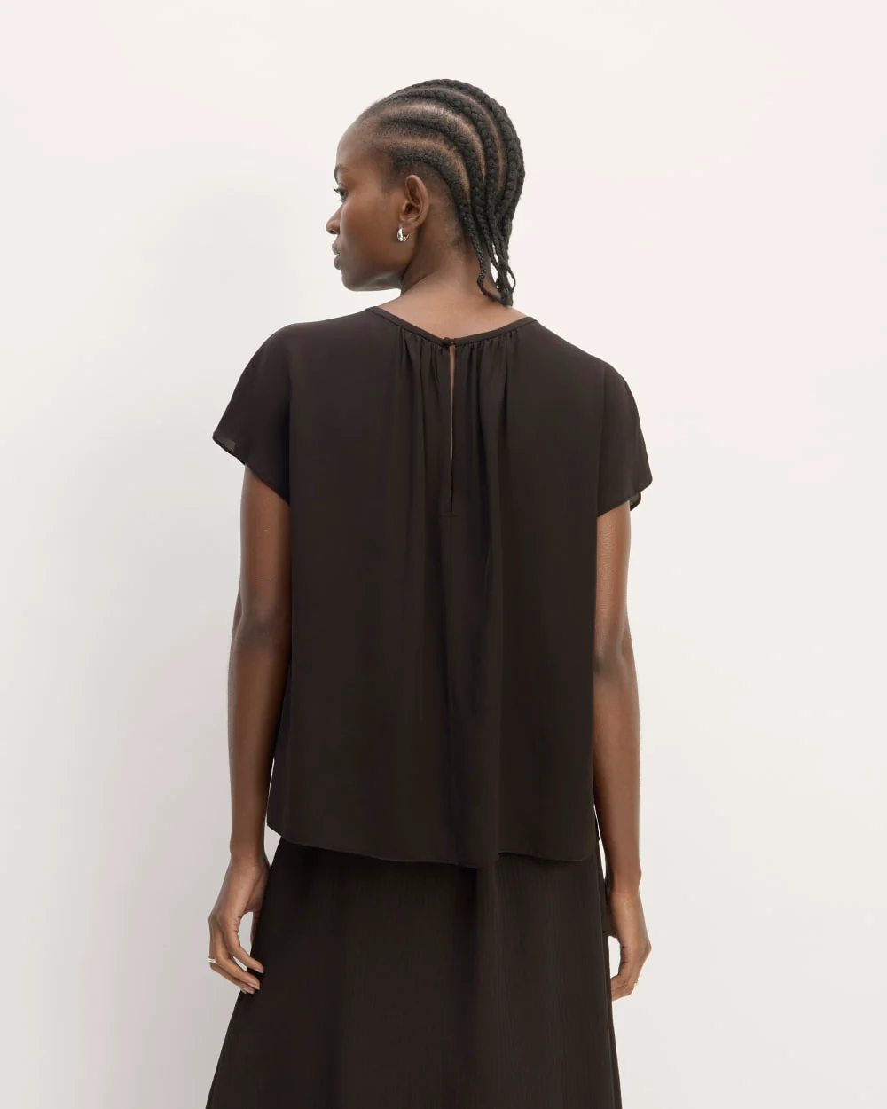 The Gathered Neck Top | Black - Image 6