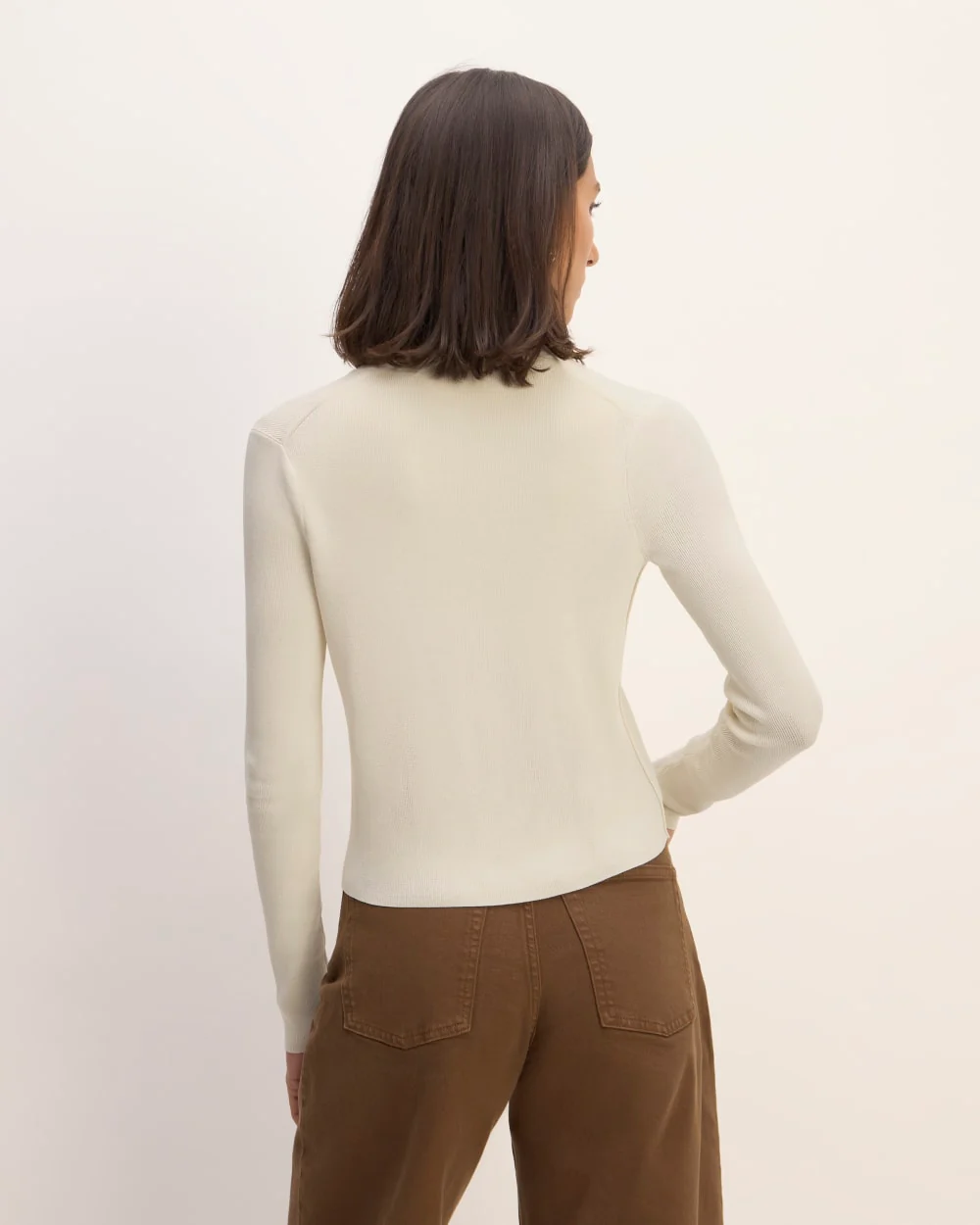 The Viscose Knit Cardigan | Beige - Image 6