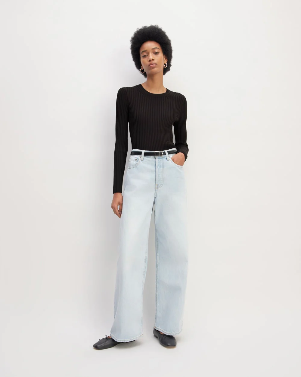 The Viscose Knit Crew | Black - Image 3